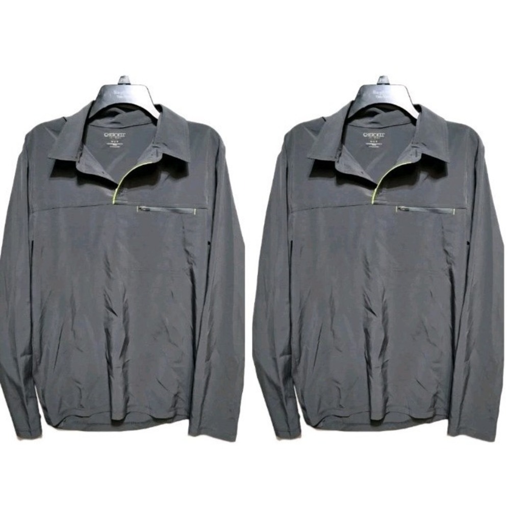 Cherokee Scrubs Women's Long Sleeves Gray M Lot Of 2